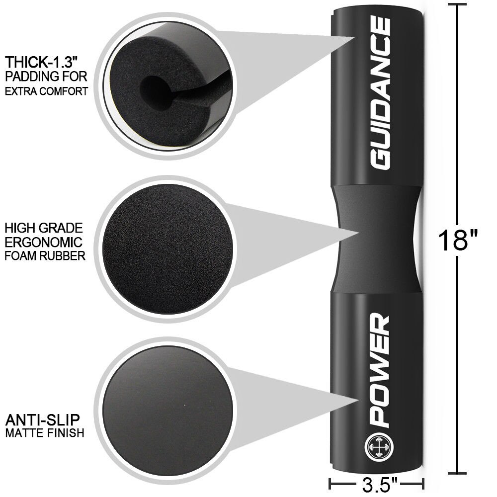 Power guidance barbell squat pad/vægtløftning polstret nakke &amp; skulderbeskyttelsespude - til stang, hoftestød 45*9cm