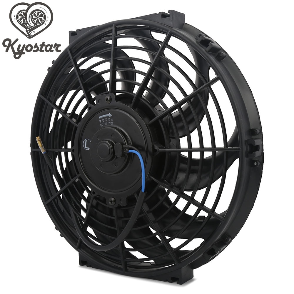 12v fläkt universell slank dragskjut racing kylarfläkt 10 s- blad elektriska motorns kylfläkt 80w 9 "10" 12 "tum