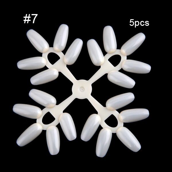 Feivielle 17 optionele tips voor valse nagels kleurenkaart oefendisplay tools transparante witte gesp ring manicure nagelkunsttool: 07