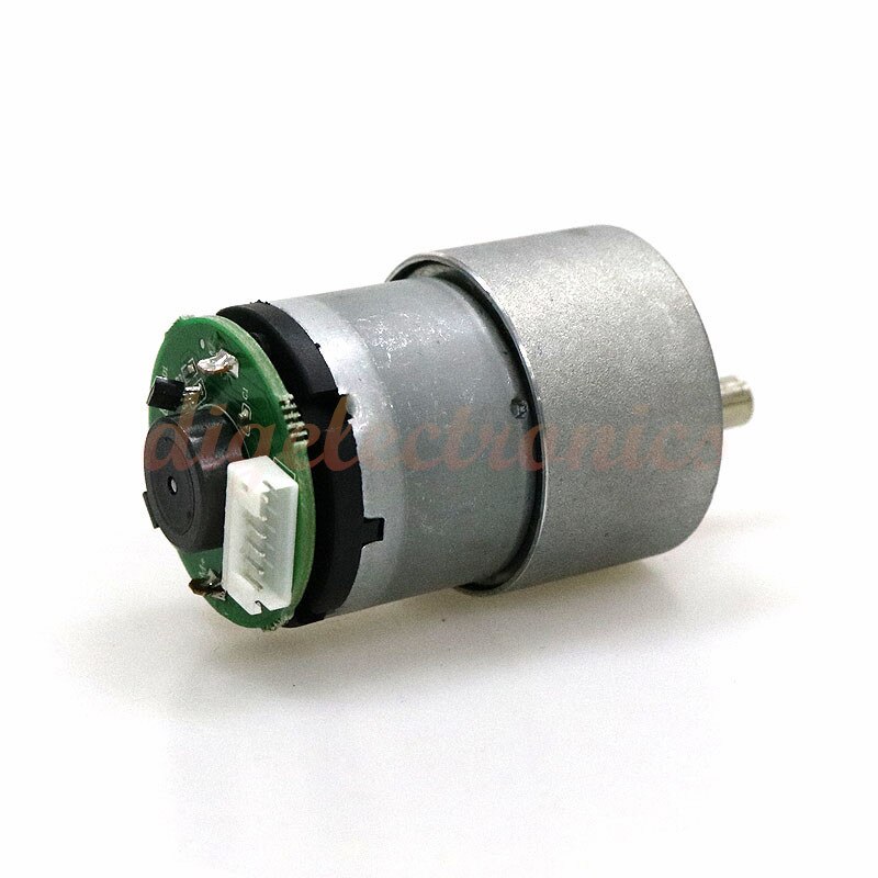 25 / 37mm DC Gear Motor Encoder 9V / 12V High Torque Brushed Geared Hall Sensor Test Speed Motor for Robot Smart Car Toy Model