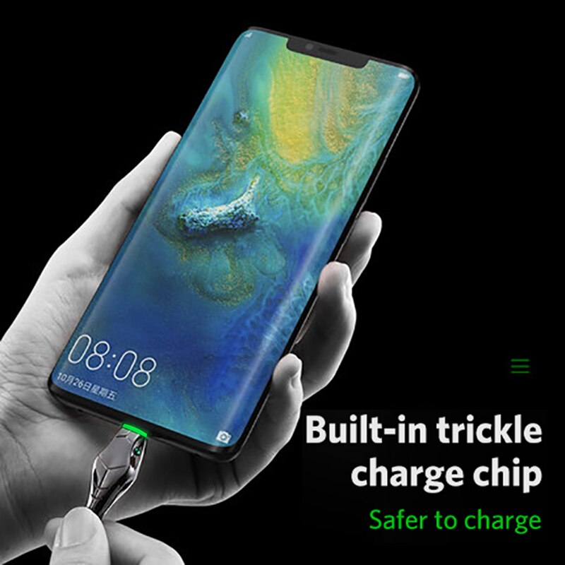 Micro USB LED Light Cable 5A Fast Charging Charger Micro Usb Cable For Samsung Xiaomi mi10 Huawei Android Mobile Phone Wire Cord