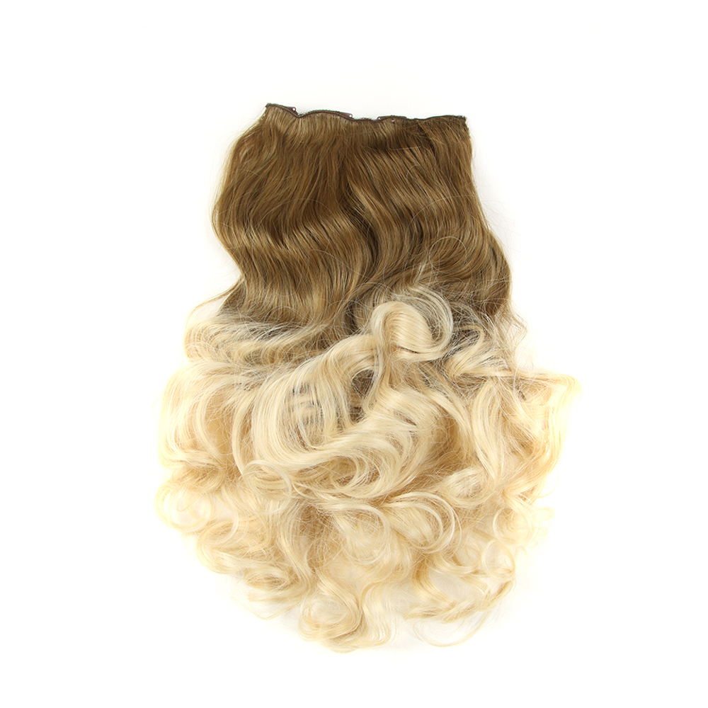 Noble Lange Synthetische Haar Clip In Hair Extension Hittebestendige Haar Ombre Body Wave Clip In Haar: TT16-613