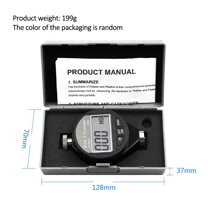 HA HD HC Digital Shore Durometer LCD Display Sclerometer Rubber Hardness Tester Meter paragraph