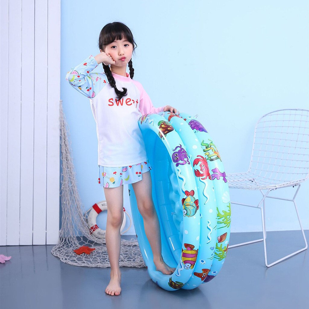 90cm Kids inflatable Pool Children's Home Use Paddling Pool Large Size Inflatable Round Swimming Pool for baby