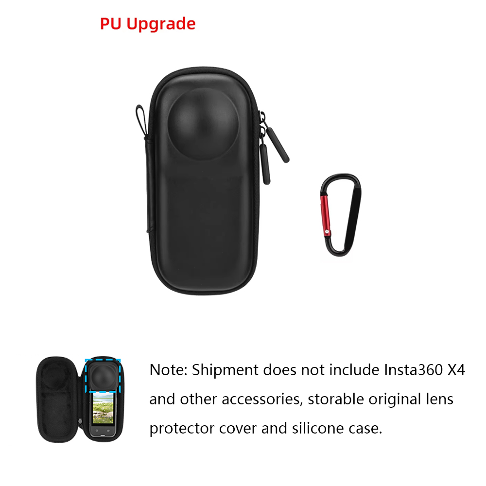 BRDRC Mini-Tragetasche für Insta360 X5 X4, tragbare Karosserie-Aufbewahrungsbox, kratzfeste Tasche mit Karabiner, Sportkamera-Zubehör: Himmel-Blau