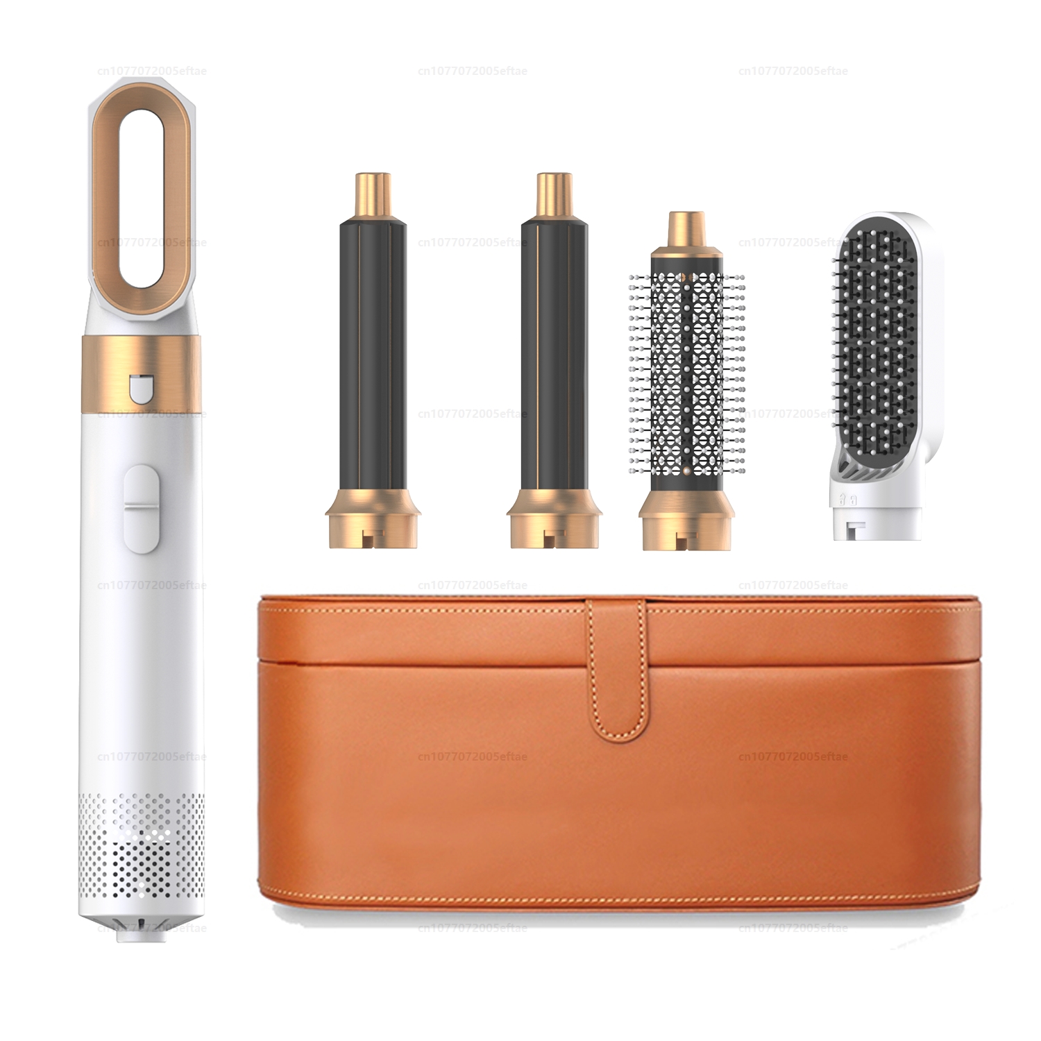 5 in 1 Hair Dryer Comb Set Curling Iron Hair Straightener Styling Tool Air wrap Hair Dryer Household: black / US