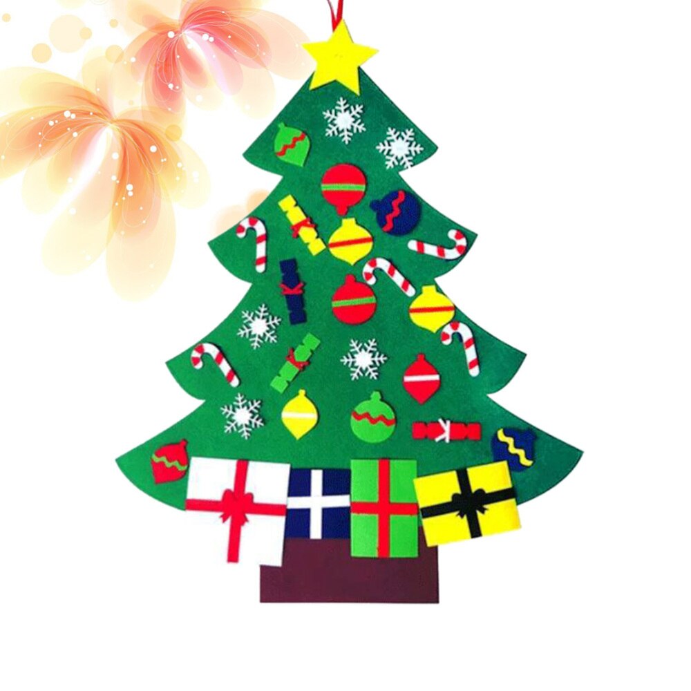 DIY Felt Christmas Tree Kids Xmas for Christmas Decorations (Green)