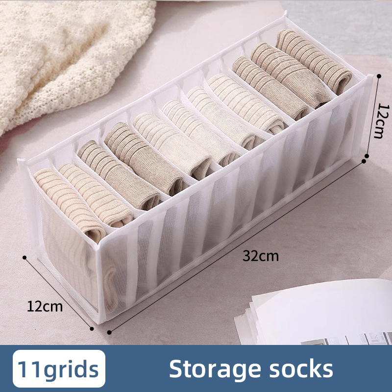 Ondergoed Lade Organizer Opbergdoos Opvouwbare Closet Organisatoren Lade Divider Opbergdozen Voor Onderbroeken Sokken BH: Clear