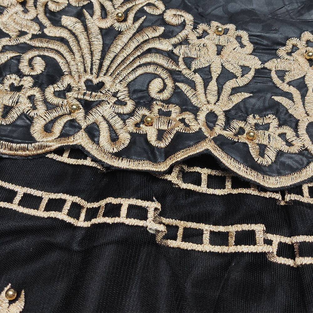 MD Bazin Riche-Conjunto de ropa africana para mujer, Top bordado Dashiki, falda, pañuelo en la cabeza, traje tradicional, túnicas Ankara, 2022