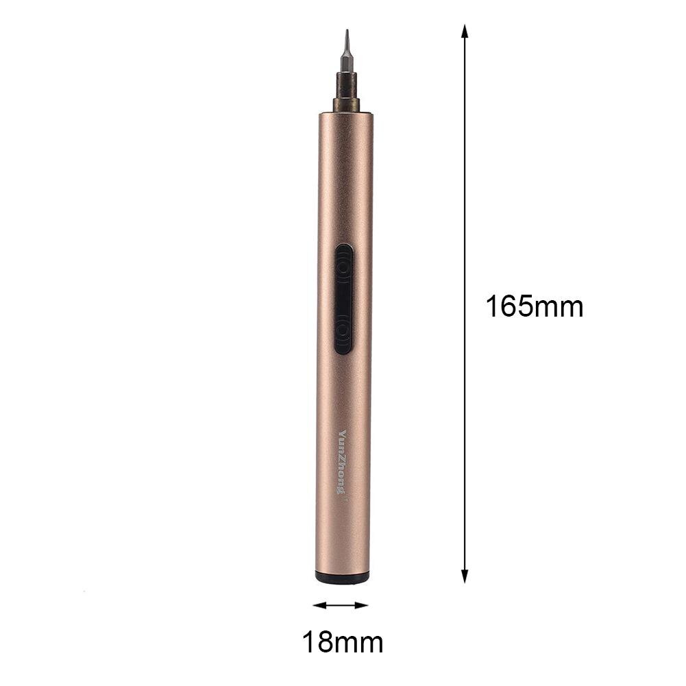 Destornillador eléctrico portátil inalámbrico recargable de aleación Mini S2, herramienta Manual automática de desmontaje para mantenimiento de teléfono de modo Dual: Rose Gold