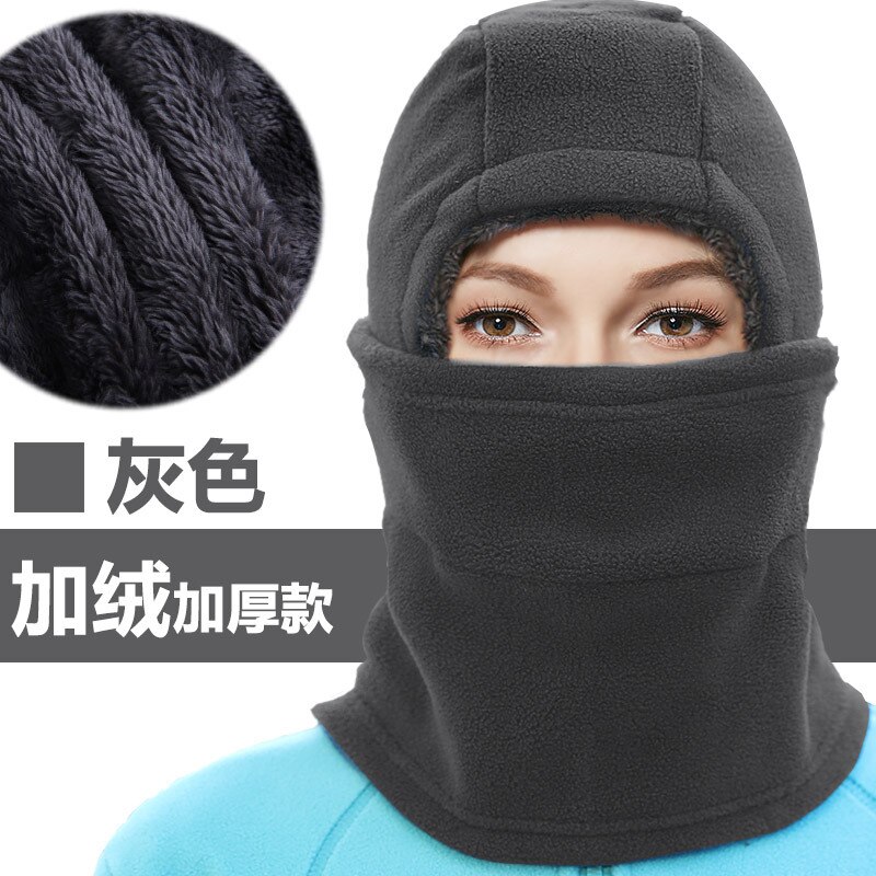 Hals Fleece Ademend Bivakmutsen Hoed Hoofddeksel Winter Skiën Ear Winddicht Warm Mask Motor Fiets Sjaal: Black