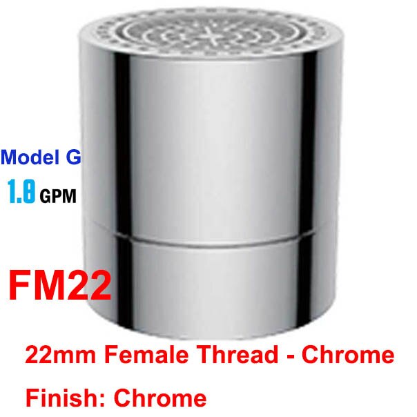 Dual-functie 2-Flow Waterbesparende Kraan Beluchter, Tap Beluchter Swivel, Aanrecht Beluchter Kraan Sproeier Hoofd Vervanging Deel: G-FM22-Chrome