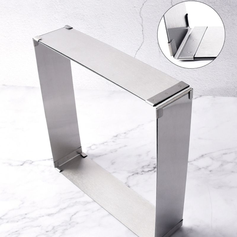 15-28cm adjustable square rectangular baking frame made of stainless steel - rectangular baking
