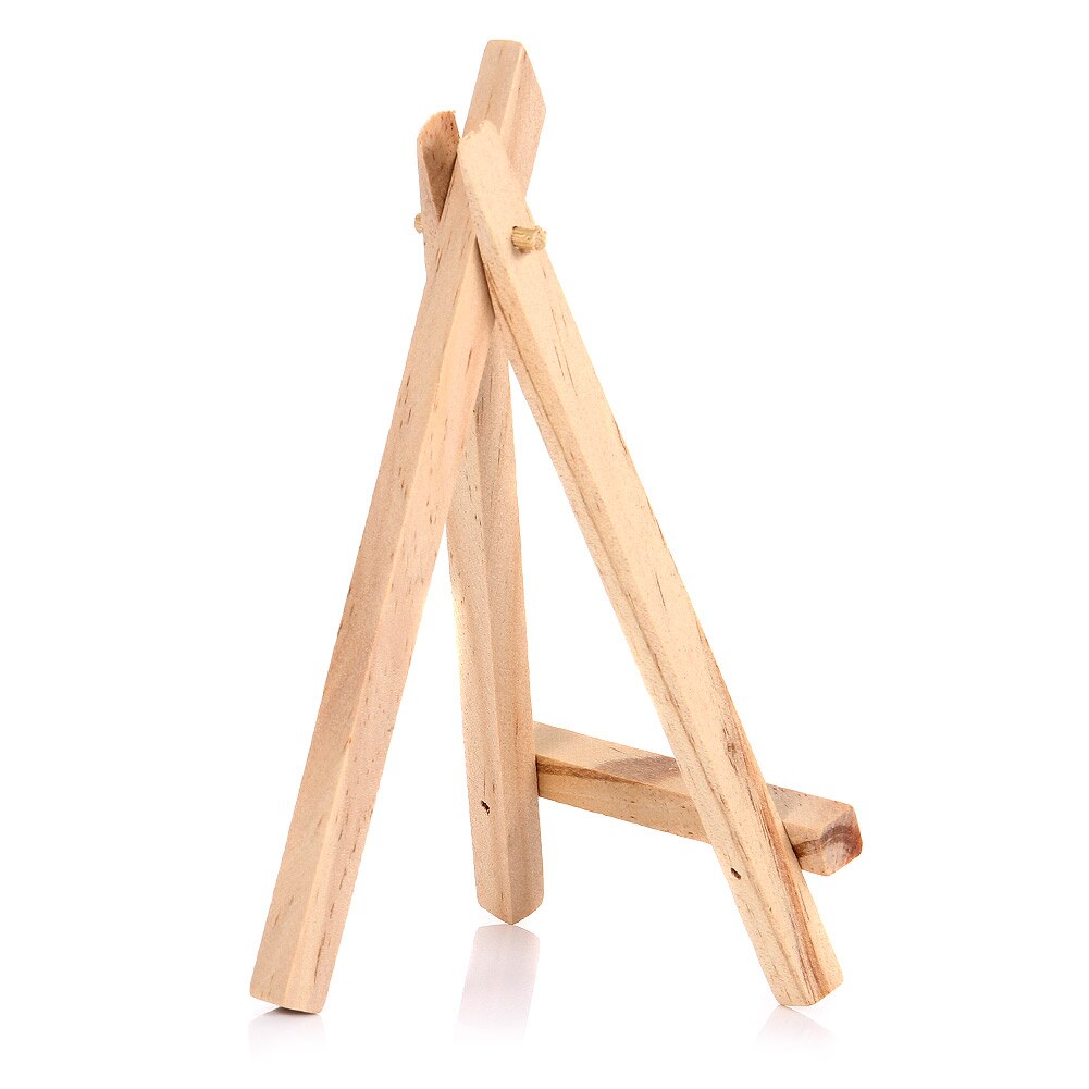 10pcs Mini Wooden Cafe Table Number Easel Wedding Place Name Holder Mobile Stand TI99