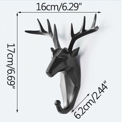 Dier Haak Sleutels Houder Muur Home Jas Hoed Rack Opknoping Herten Hoofd Jas Haak Nordic Creatieve Decoratieve Haak: 9