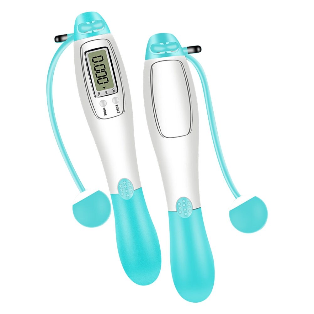 Cordless Jump Ropes Smart Electronic Digital Wireless Skip Rope Fitness Body Building Exercise Jumping Rope: Green