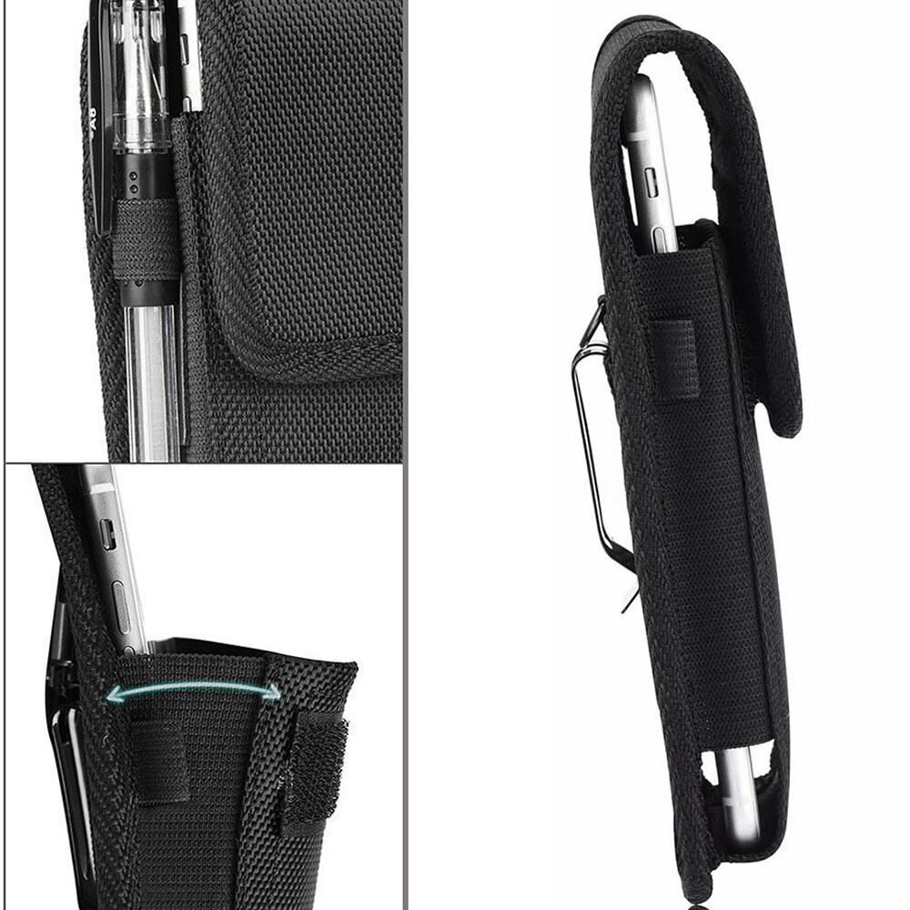 Voor huawei  p40 pro hoesje riemclip tas nylon robuuste holster tas taille telefoonhoesje voor huawei  y7p p40 lite e nova 7 se 5g