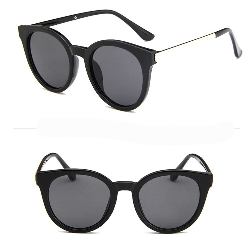 katt øye solbriller kvinner solbriller linse legering solbriller kvinnelige brilleramme driverbriller utendørs biltilbehør: Svart