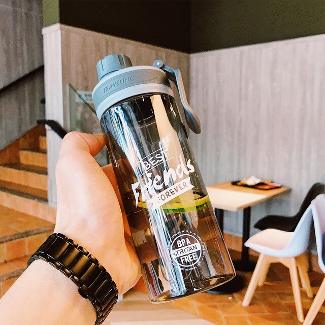 Kalebass sport utomhus gym flaska 430 650ml protein shaker plast ridning läckage säkra tätning vattenflaskor: 650ml / 3