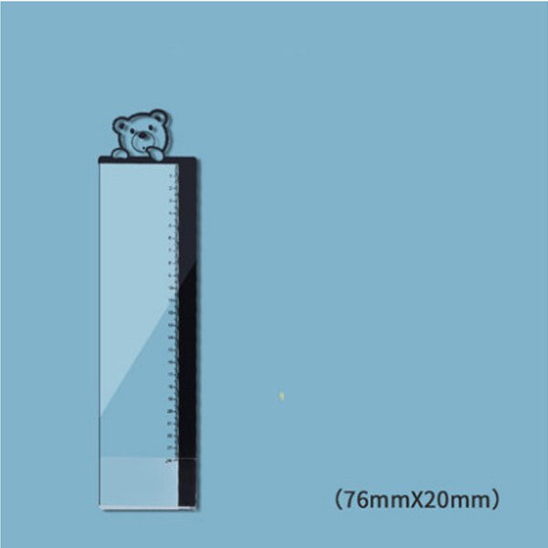 Acrylic Monitor Message Memo Board for Sticky Note Transparent Name Card Phone Holder Desktop Plastic Holder Stationery: Bear left