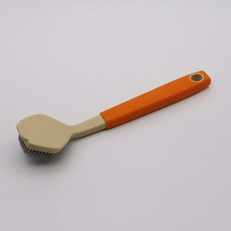 Pannenborstel met handvat, schoonmaakborstel, niet-vieze handen, niet-vette plastic pannenborstel, fornuisborstel, huishoudelijke keukenschoonmaakartikelen: Zwart