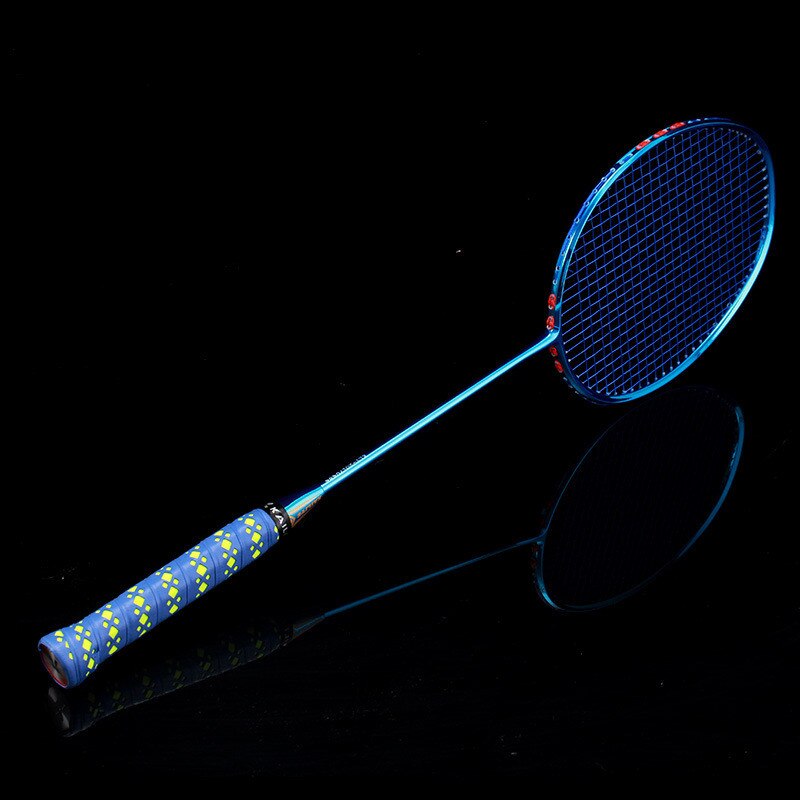 4U 82g Ultralight Full Carbon Badminton Racket Racquet Plating Process 22-32LBS Sport Competition Badminton Rackets: Blue
