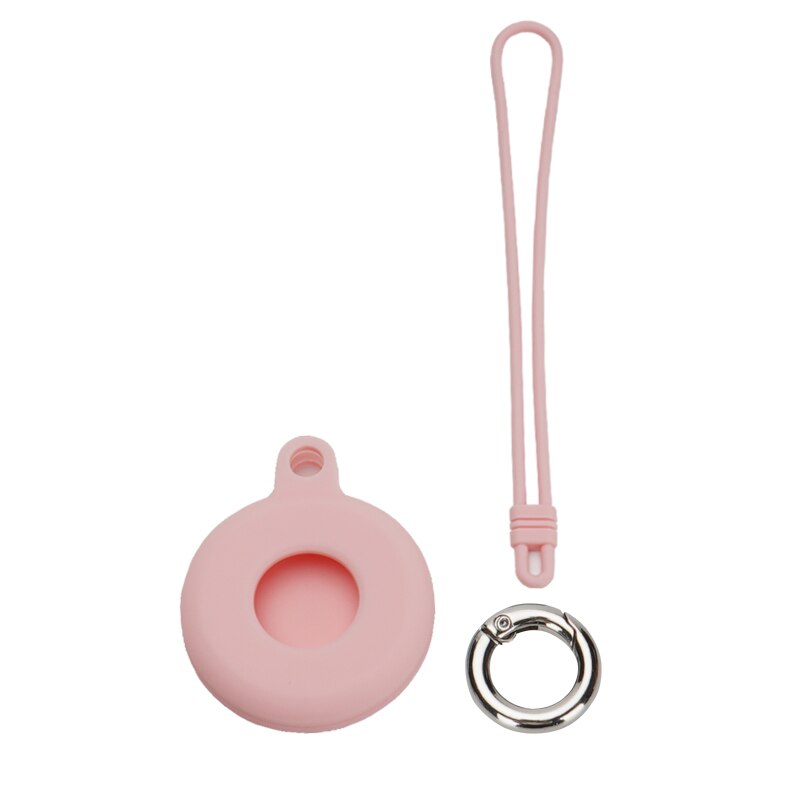 Siliconen Lederen Case Voor Airtags Lederen Beschermhoes Met Sleutelhanger Anti-Kras Draagbare Accessoires Protector Cover Airtag: 02