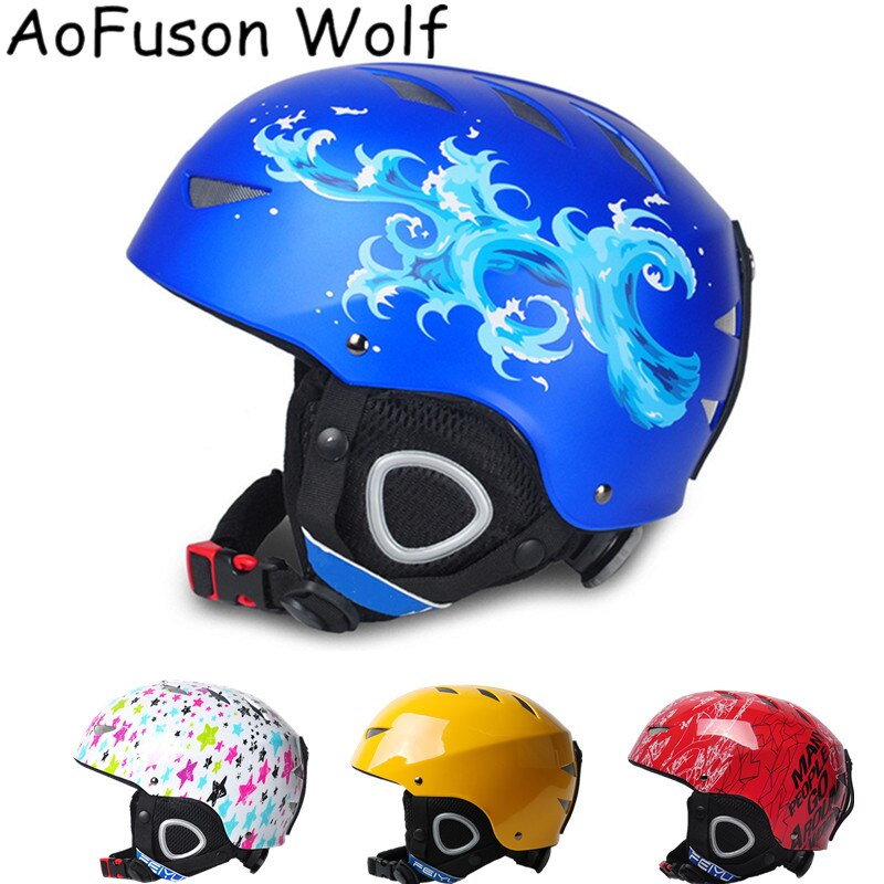 Brand Ski Helmet Integrally-molded Adjustable Snowboard Helmet Men Women Warm Windproof Extreme Skating Children Kids Helmet