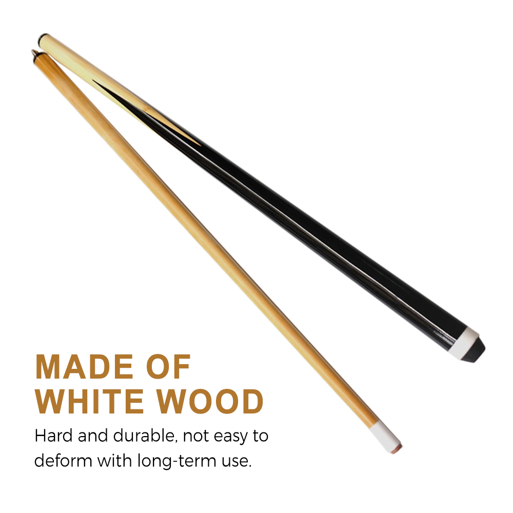Billard-Queue, Kinder-/Erwachsenen-Pool-Stick, Whitewood-Hinterradgabeldesign, 1/2 geteilt, geeignet für Zuhause und Bar, präzise und gerade