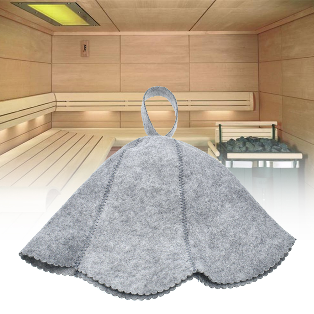 Gorro de baño para adulto, de talla libre, con absorción de agua, para Sauna, sombrero de Hotel, accesorios para casa de baño, de protección para la cabeza, de fieltro