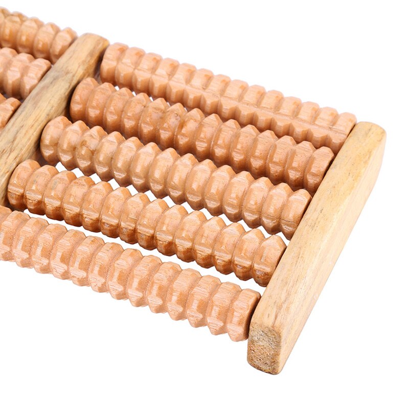 Neue 5 Reihen Rad Holz Massagegerät Holz Rolle Fuß Massagegerät Entspannen Linderung die Gesundheit99