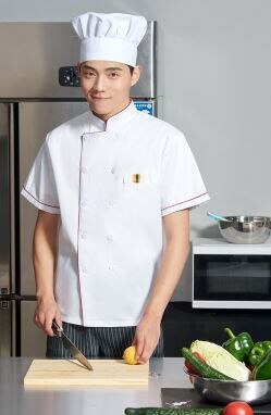 Summer Long/short Sleeve Chef Uniform Restaurant Hotel Jacket Cook Uniform Work Wear Clothes SZZB01