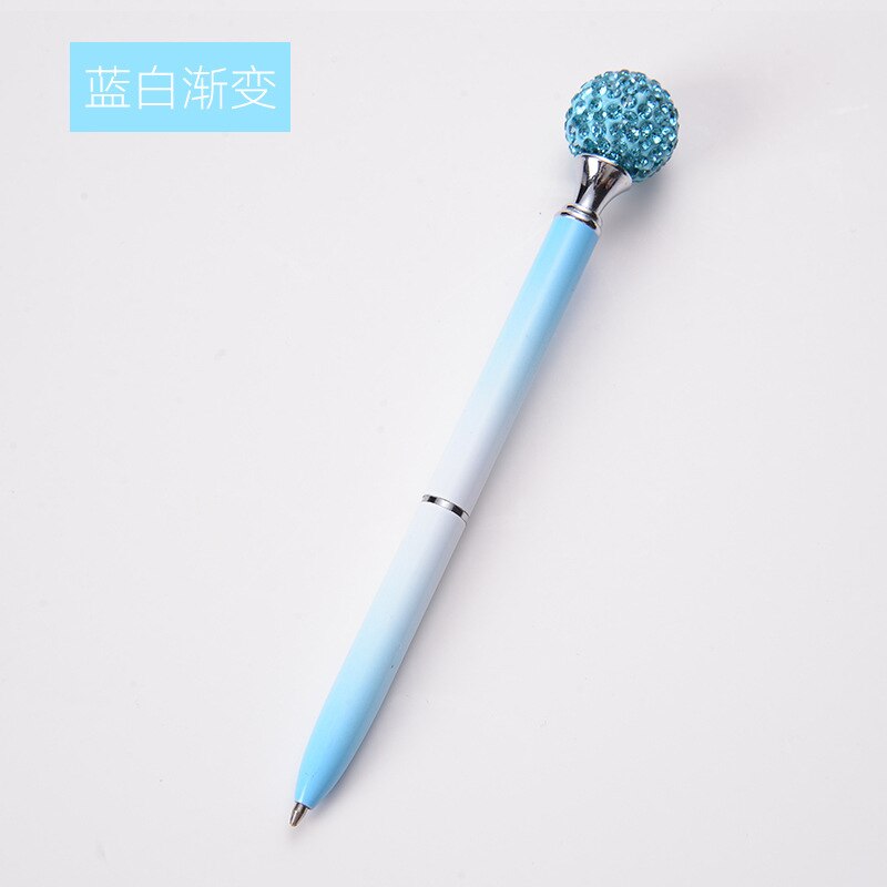 Creativity metal Spinning Ballpoint Pen Luxury Diamond Ball Point Pen 1.0mm Ballpoint Pen Office School Writing Stationery: Gradient color