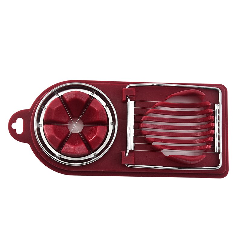 1PC Edelstahl Ei Cutter Ei Aufschnittmaschinen Multifunktionale Obst Gemüse Schneiden Küche Zubehör Schneiden Kochen Werkzeuge: gelb