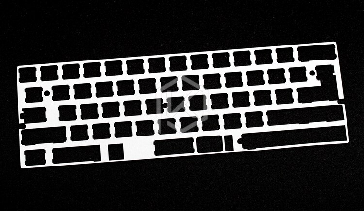 Placa de Teclado mecánico de aluminio 60%, compatible con xd60, xd64, gh60, color plateado