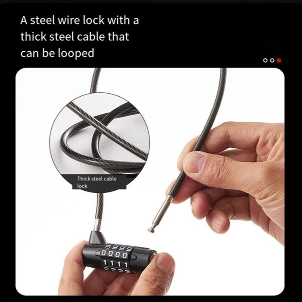 Zinklegering 4-cijferig combinatieslot Draadkabel Resetbaar slaapzaalkastslot Anti-diefstal Gym Veiligheid Codeslot
