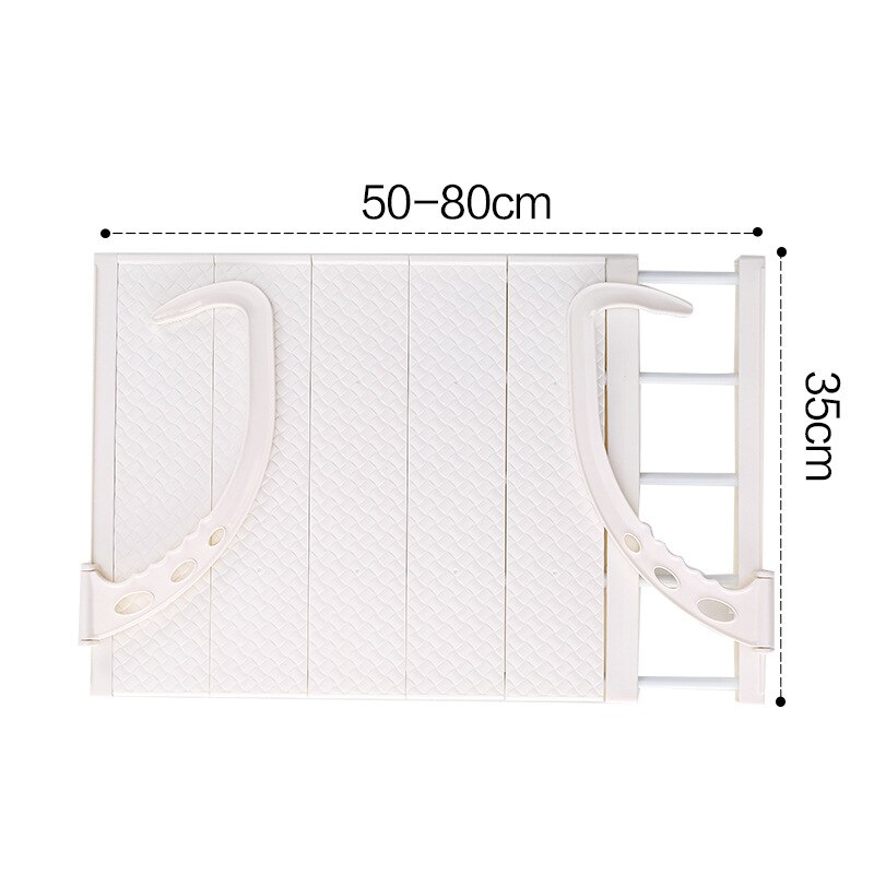 Multifunction Home Balcony Hanging Hanger Shelf Adjustable Foldable Clothes Shoes Drying Rack Holder Storage Organizer Shoe Rack: White-L