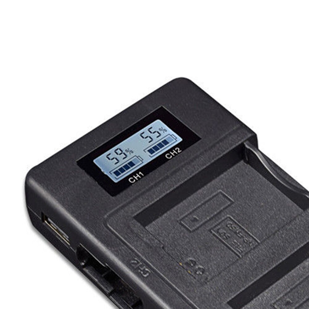 Soporte para cargador inteligente de batería con pantalla LCD de dos puertos para Sony Alpha A6000 A6300 A6500 A7r A7