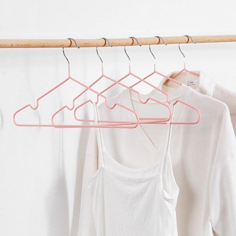 10Stck T bilden Stahl Draht KleiderbüGel Für Kleidung Lagerung Gestell Anti-Schleudern Erwachsenen Mantel Aufhänger Schrank Veranstalter Halfter 40cm
