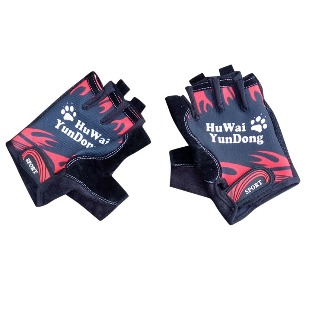 Unisex Bicycle Cycling Gloves Outdoor Sport Half Finger Anti-Slip Shock-Absorbing Fitness Fingerless Mittens Warmer Gloves: RD