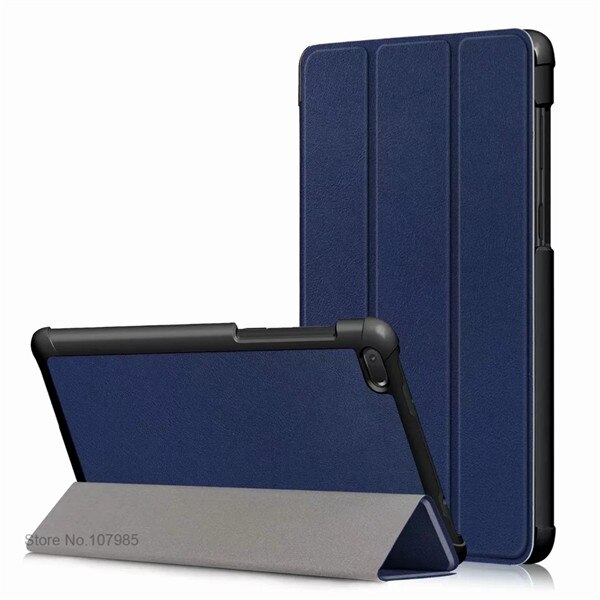 Ultra Slim PU Leather Stand Case For Lenovo Tab E7 7104 TB-7104F 7104F 7 inch Smart Cover Tablet Shockproof Flip Shell+Film+Pen: Dark blue