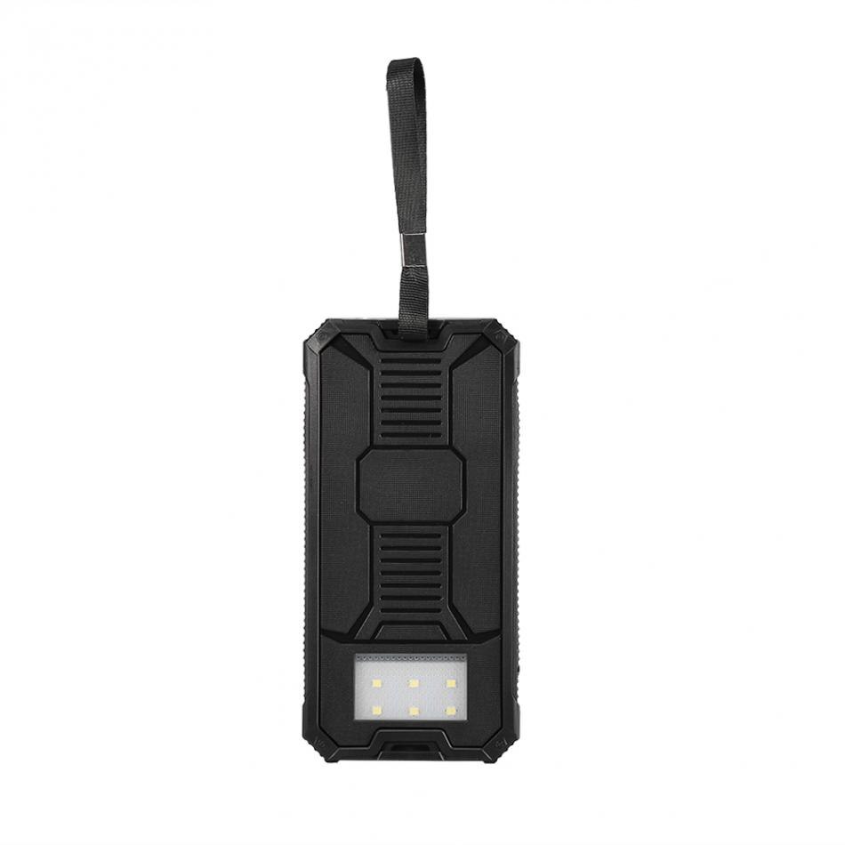 No solar battery 18650 Portable 20000mAh Dual USB Solar Mobile Power Bank Case DIY Kit work with 606090/ 909060/ 7565121 Polymer