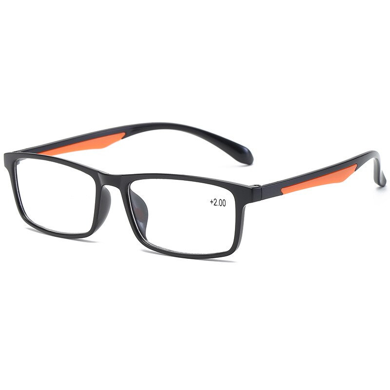 Zilead, gafas de lectura a la para hombres y mujeres, Material de resina ultraligero de dureza TR90 para mujer, gafas de lectura para presbicia masculina: +100 / Black