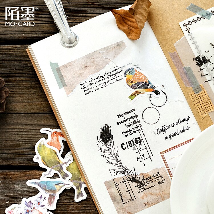 45 Pcs/Set Lovely Robin Bird Mini Sticker Cartoon Mobile Decorative Stickers Scrapbooking DIY Craft Stickers