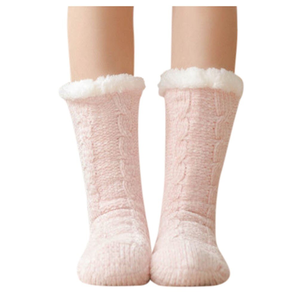 Women Winter Sweet and lovely, warm and comfortable Cotton Socks Solid Thicker Anti-slip Floor Socks Carpet Socks