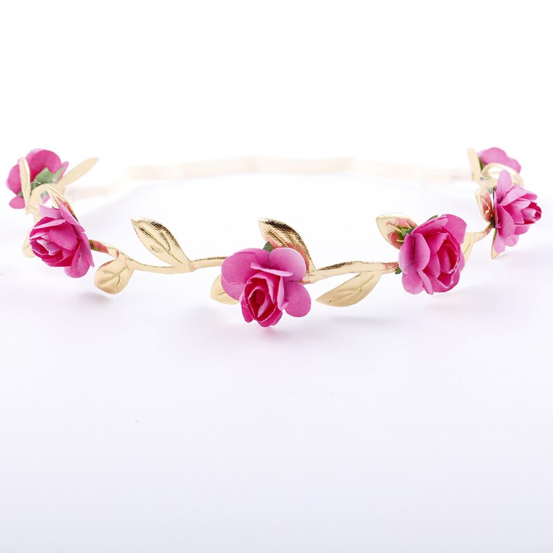 Pudcoco Kinder Baby Mädchen Rose Crown Headwear Stirnband Kleinkind Hochzeit Party Haar Band Haar Zubehör: Champagne