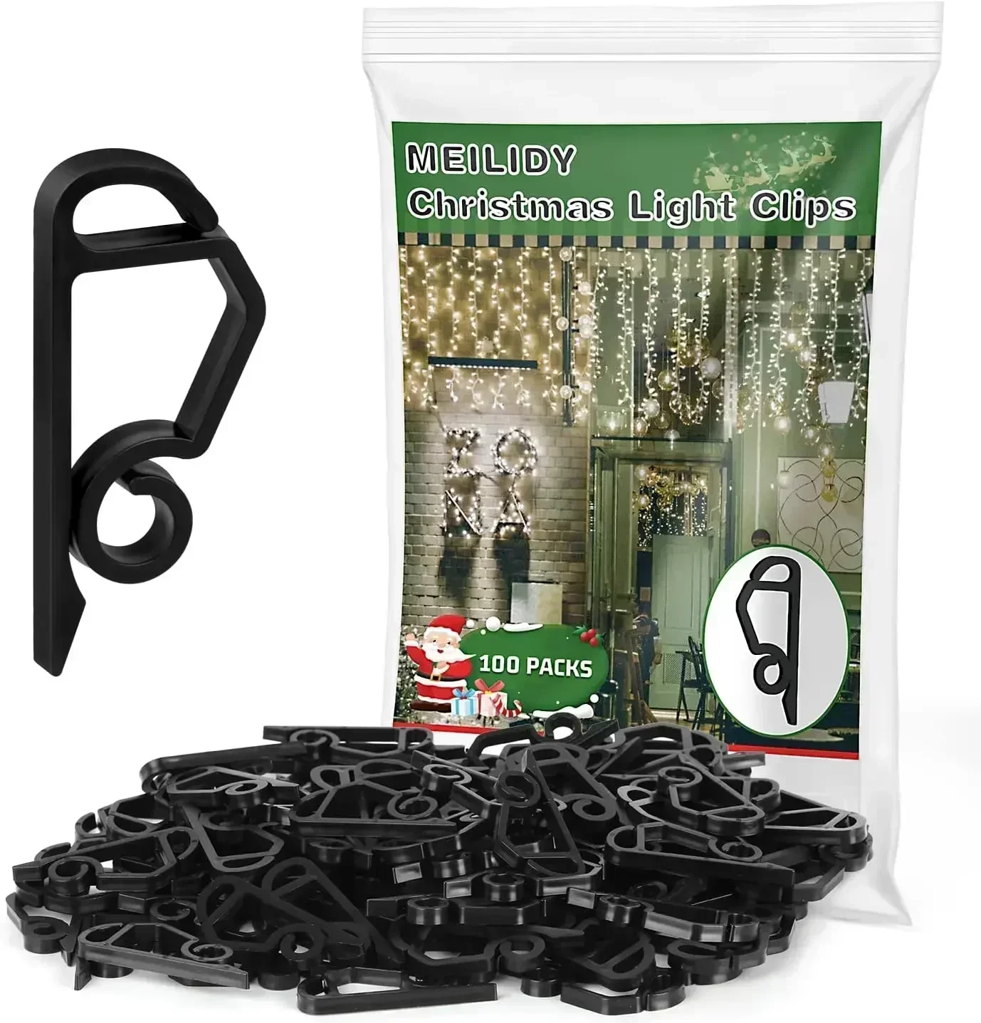 Outdoor Dachrinnenklammer Lichterketten Halter Lichterkette Clips Haken Drahtklemme Halloween Weihnachtsbaum Dekor: XL / Licht Grau