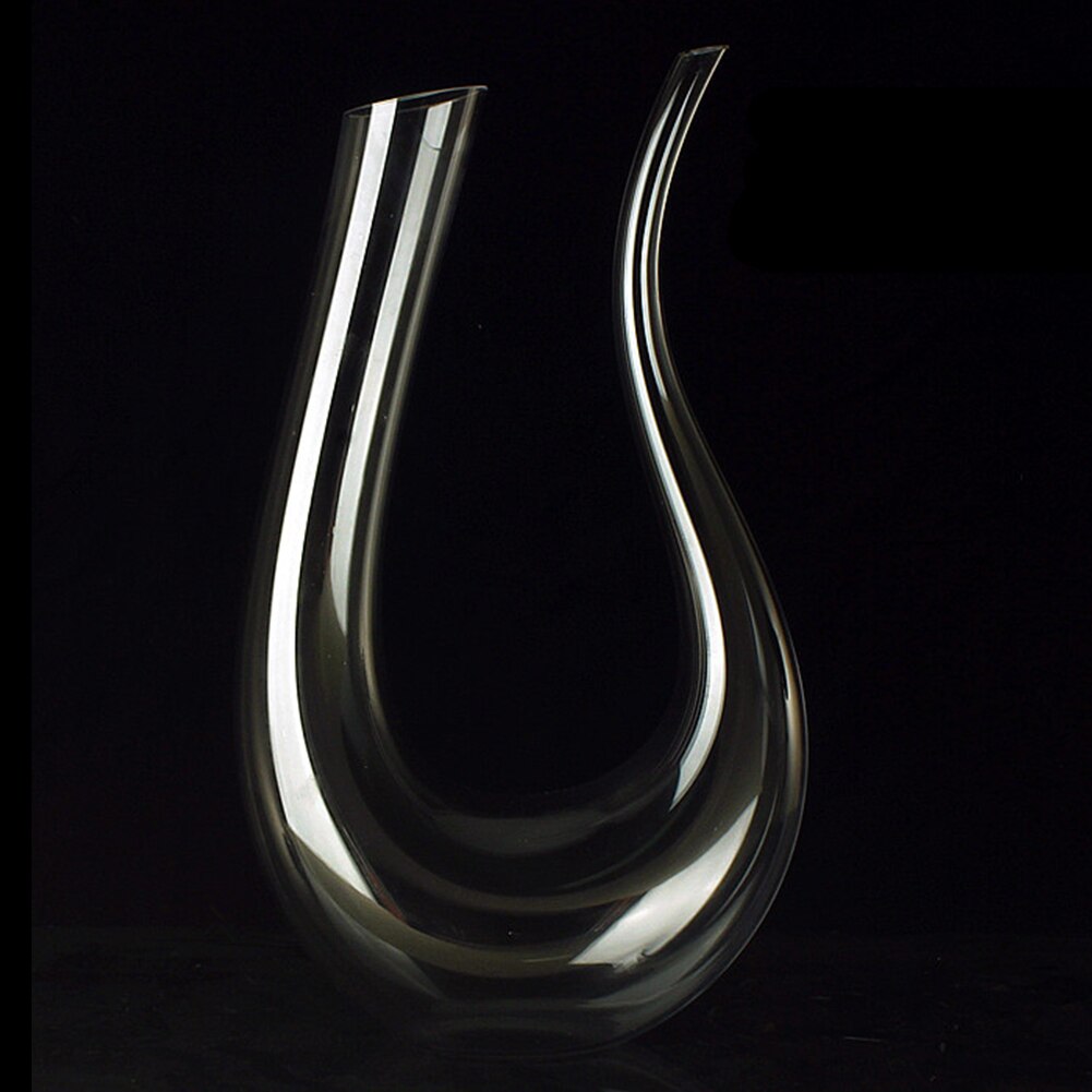 1500ml U Shape Wine Decanter Crystal Glass Red Wine Pourer Bottle Jug Quick Aerator Decanter Dispenser Barware Home Bar Tools