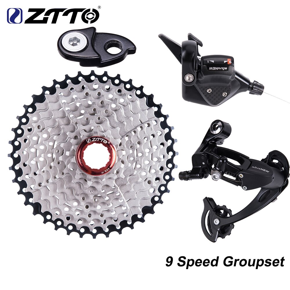 ZTTO Bicycle MTB 1X9 System 9Speed Shifter Rear Derailleur Groupset 42t 40t for xt k7 mountain bike crankset parts 11v system