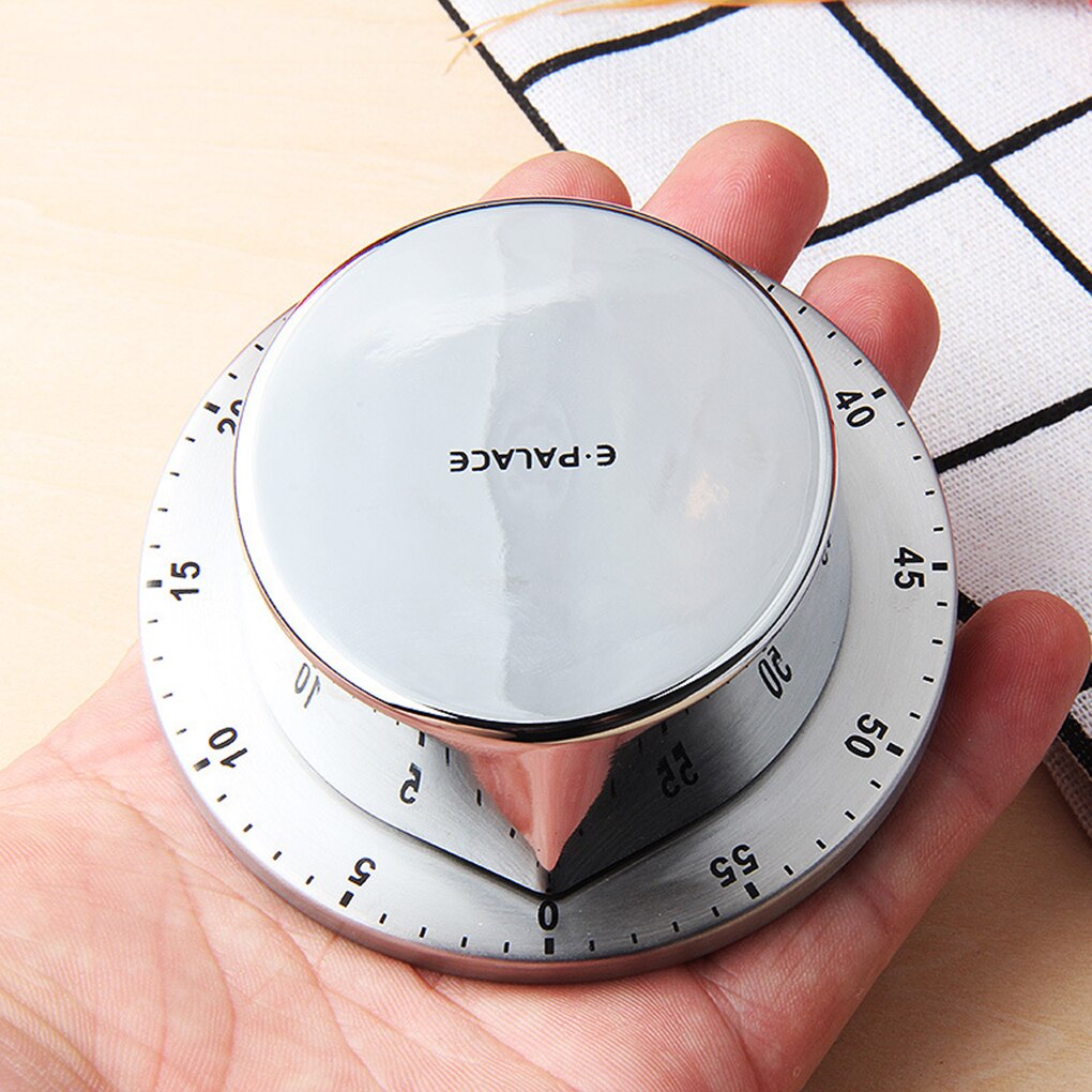 1pcs Stainless Steel Timer Mechanical Alarm Clock Timer Kitchen Cooking Food Tools Home Countdown Gadget Timer